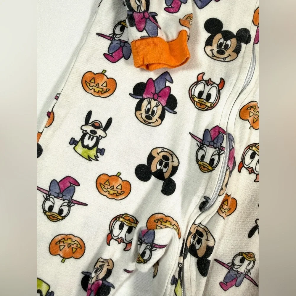 DISNEY Unisex Baby‎ Halloween Mickey Mouse & Friends Footie Pajamas Size 6-9M